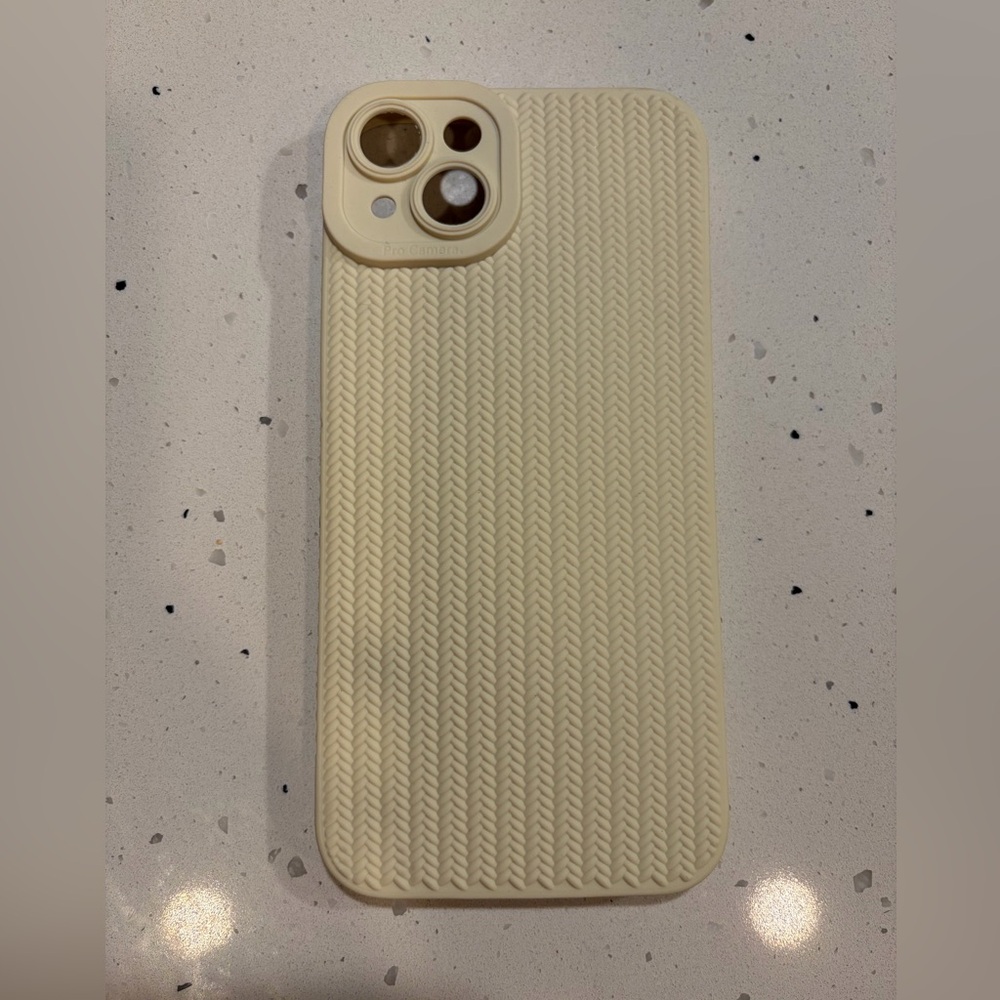 iPhone 15 plus Cream Phone Case